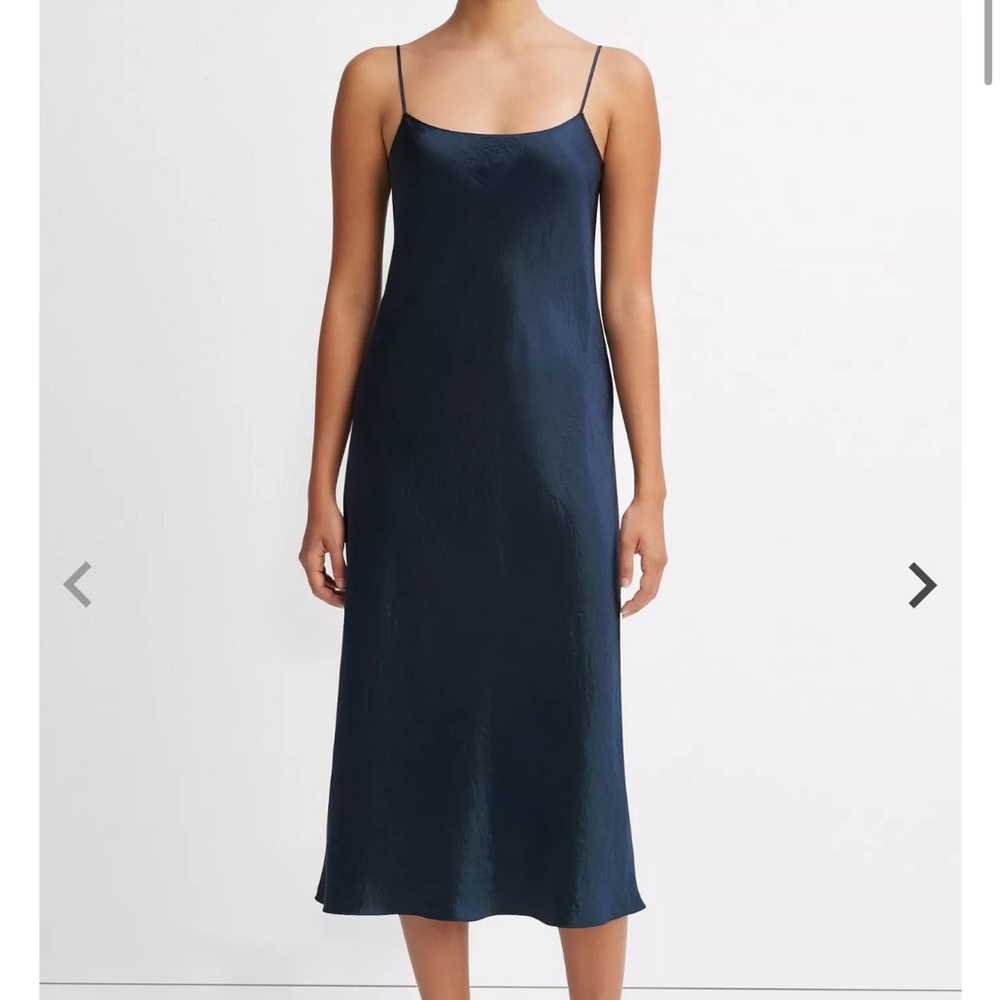 Vince Blue Satin Slip Dress